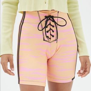 URBAN OUTFITTER HOT LAVA LACE UP BIKE SHORTS